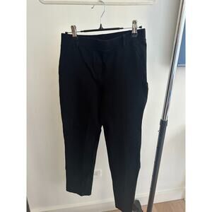 Quince Womens Ultra-Stretch Ponte Straight Leg Pant Pull On Black Size S Petite